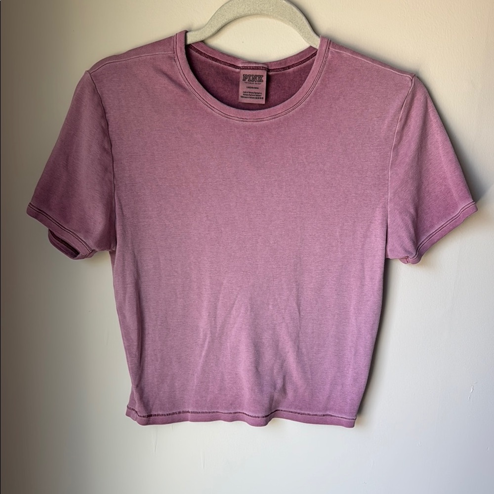 PINK Purple/Pink Crew Neck T-Shirt